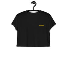 Load image into Gallery viewer, Embroidered Nowhere Deluxe Gold Logo® Crop T-Shirt - Nowhere Deluxe