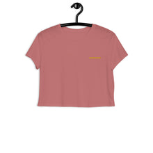 Load image into Gallery viewer, Embroidered Nowhere Deluxe Gold Logo® Crop T-Shirt - Nowhere Deluxe