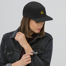 Load image into Gallery viewer, Nowhere Deluxe Gold Logo® Five Panel Cap - Nowhere Deluxe
