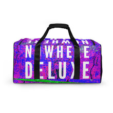 Load image into Gallery viewer, Road Trip Nowhere Deluxe Logo® All-Over Duffle bag - Nowhere Deluxe
