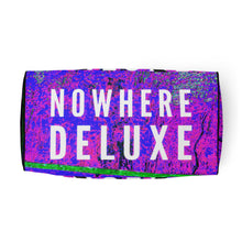 Load image into Gallery viewer, Road Trip Nowhere Deluxe Logo® All-Over Duffle bag - Nowhere Deluxe
