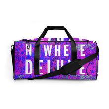 Load image into Gallery viewer, Road Trip Nowhere Deluxe Logo® All-Over Duffle bag - Nowhere Deluxe
