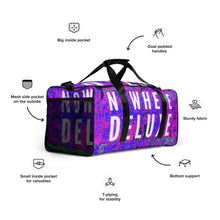Load image into Gallery viewer, Road Trip Nowhere Deluxe Logo® All-Over Duffle bag - Nowhere Deluxe
