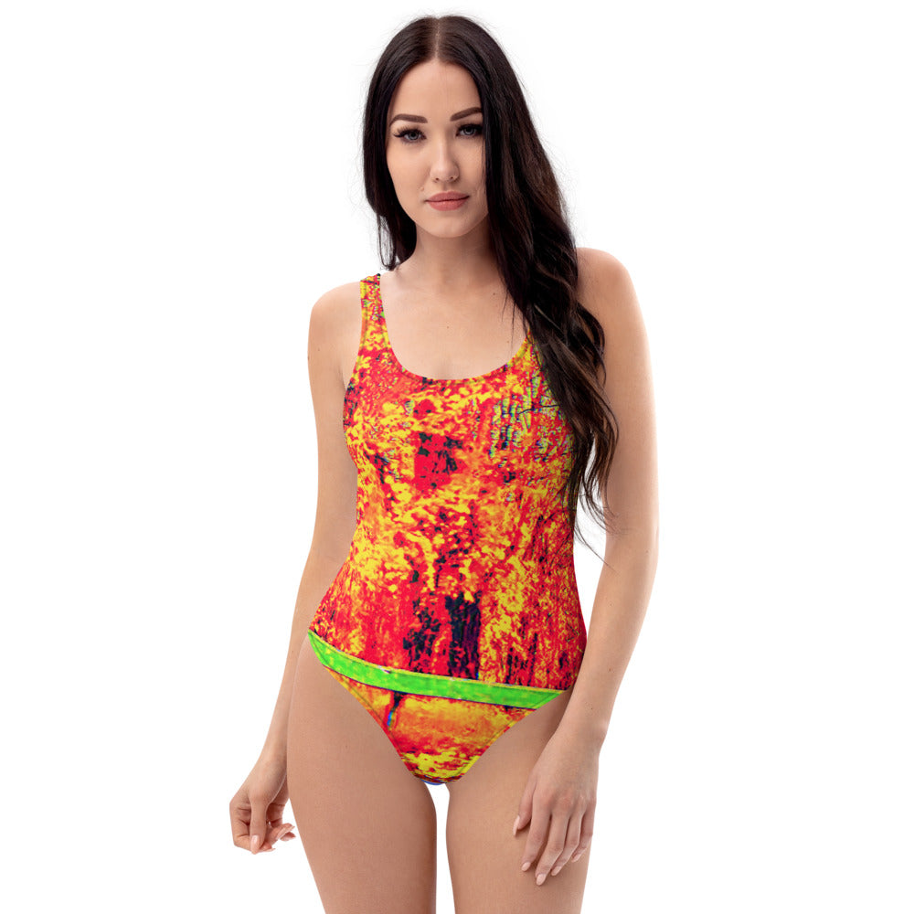 Nowhere Deluxe Road Trip On Fire® One-Piece Swimsuit - Nowhere Deluxe