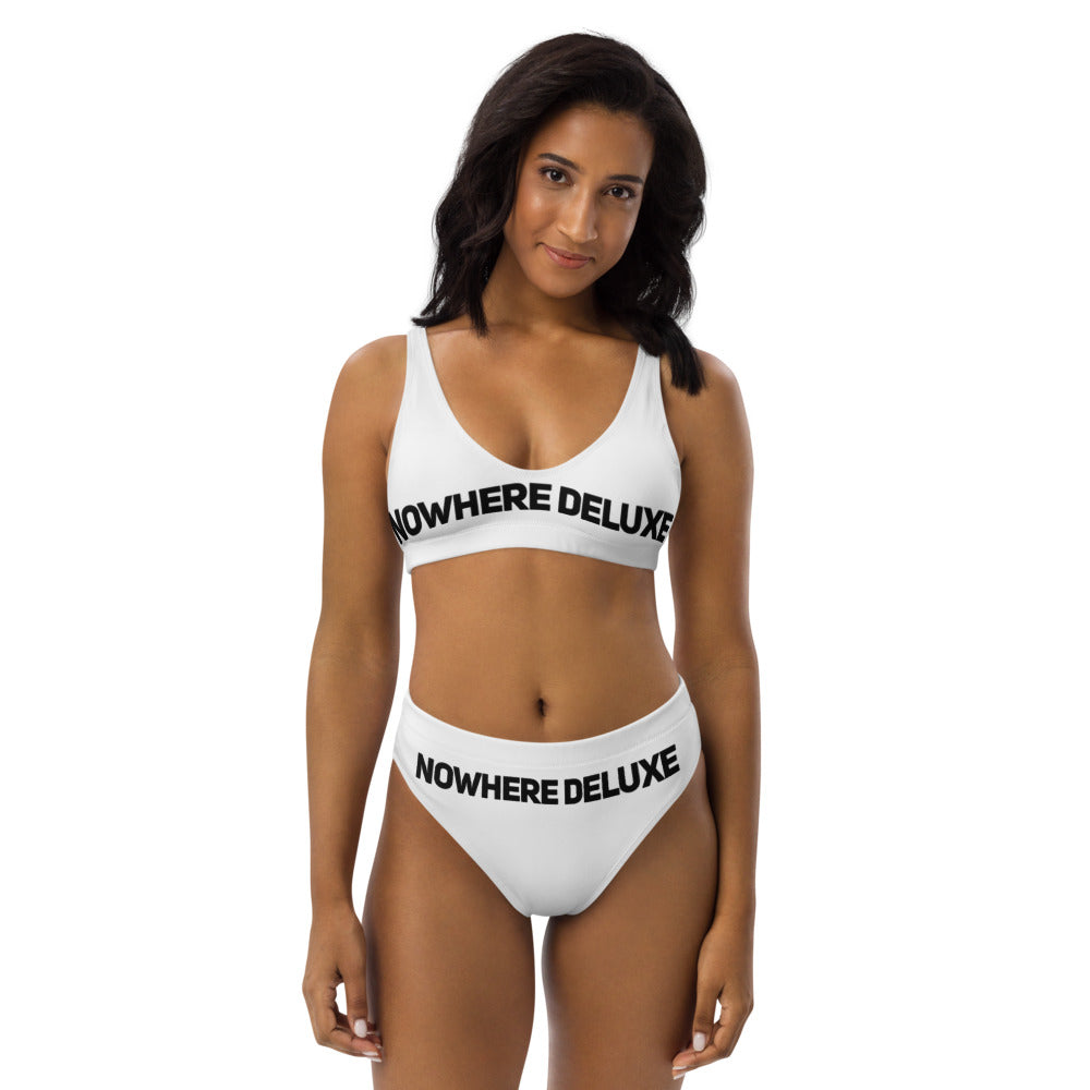 Nowhere Deluxe Logo® Recycled High-Waisted Bikini - Nowhere Deluxe