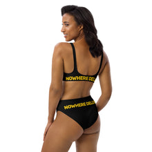 Load image into Gallery viewer, Nowhere Deluxe Gold Logo® Recycled High-Waisted Bikini - Nowhere Deluxe
