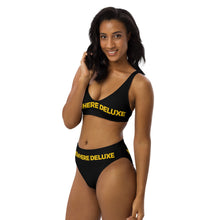 Load image into Gallery viewer, Nowhere Deluxe Gold Logo® Recycled High-Waisted Bikini - Nowhere Deluxe
