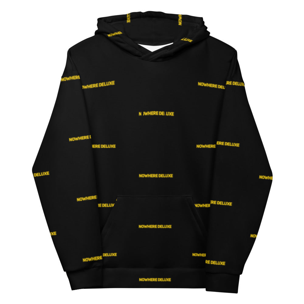 Nowhere Deluxe Gold Logo® All-Over Hoodie - Nowhere Deluxe