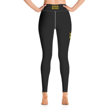 Load image into Gallery viewer, Nowhere Deluxe Gold Logo® Black Yoga Leggings - Nowhere Deluxe
