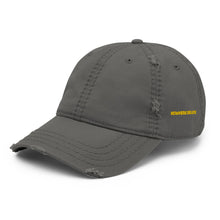 Load image into Gallery viewer, Nowhere Deluxe Gold Logo® Distressed Dad Hat - Nowhere Deluxe
