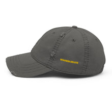 Load image into Gallery viewer, Nowhere Deluxe Gold Logo® Distressed Dad Hat - Nowhere Deluxe
