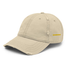 Load image into Gallery viewer, Nowhere Deluxe Gold Logo® Distressed Dad Hat - Nowhere Deluxe
