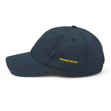 Load image into Gallery viewer, Nowhere Deluxe Gold Logo® Distressed Dad Hat - Nowhere Deluxe
