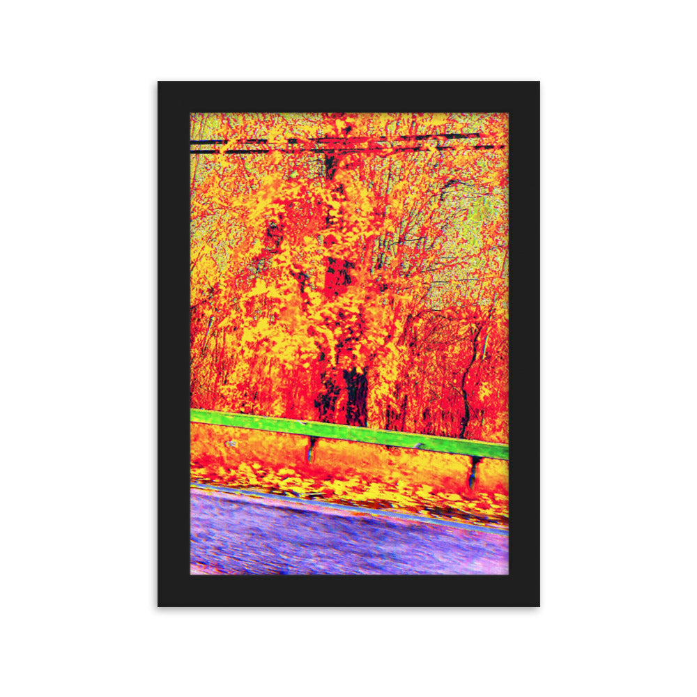 Road Trip On Fire® Framed Paper Poster - Nowhere Deluxe