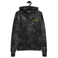 Load image into Gallery viewer, Embroidered Nowhere Deluxe Gold Logo® Champion Tie-Dye hoodie - Nowhere Deluxe
