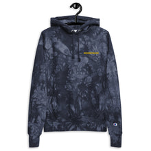 Load image into Gallery viewer, Embroidered Nowhere Deluxe Gold Logo® Champion Tie-Dye hoodie - Nowhere Deluxe
