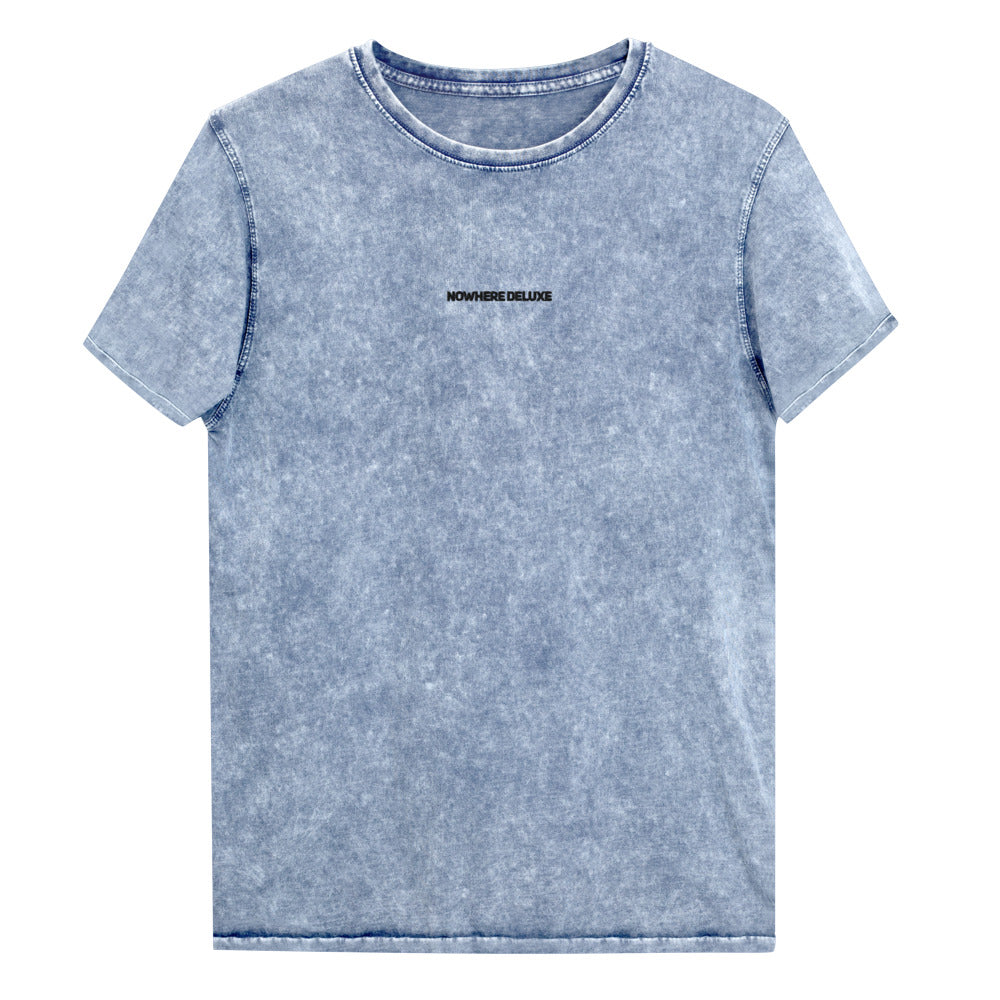 Embroidered Nowhere Deluxe® Denim T-Shirt - Nowhere Deluxe