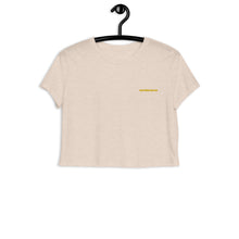 Load image into Gallery viewer, Embroidered Nowhere Deluxe Gold Logo® Crop T-Shirt - Nowhere Deluxe
